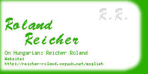 roland reicher business card